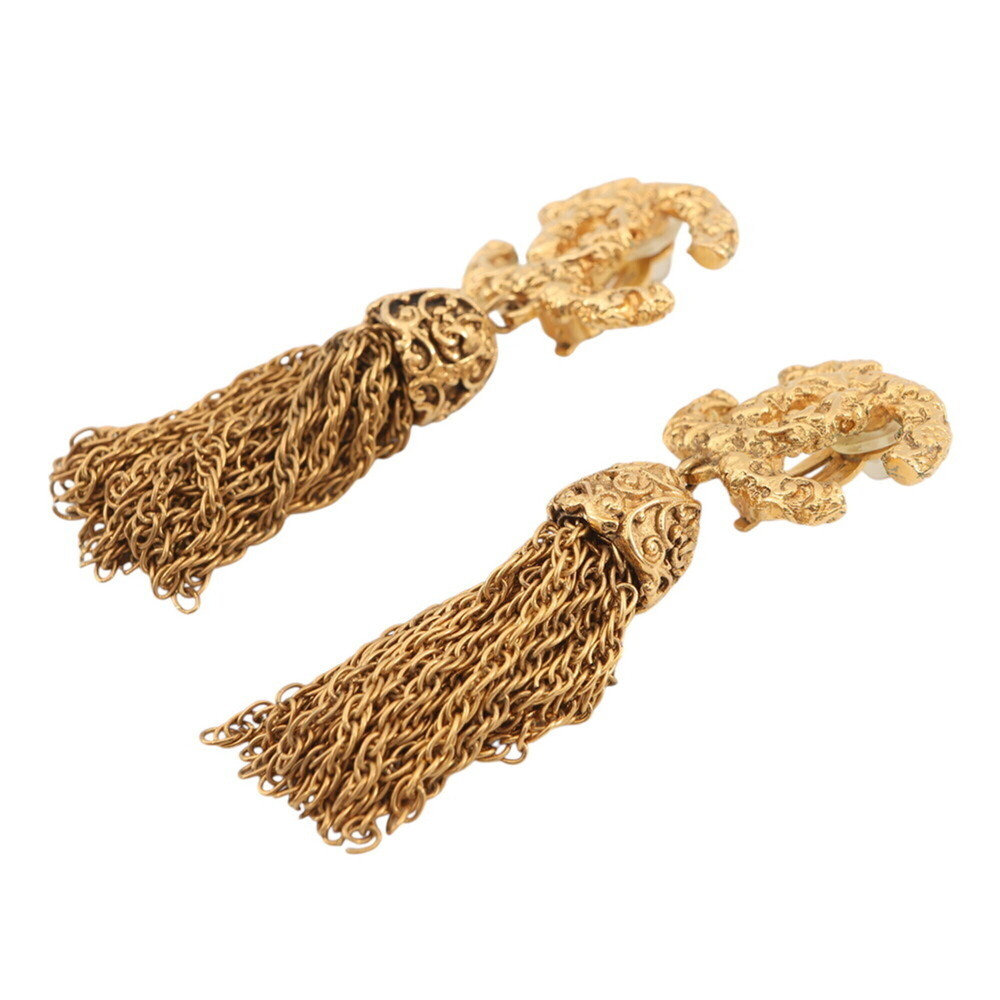 CHANEL Gold Logo Earrings - Picture 2 of 9